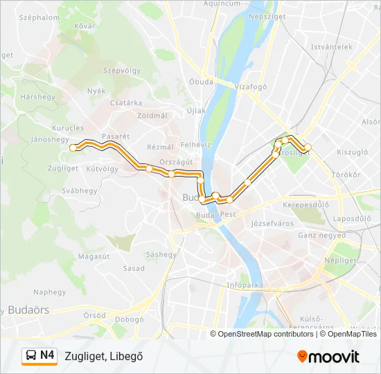 N4 Bus Line Map