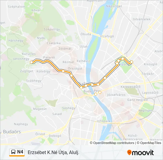 N4 Bus Line Map