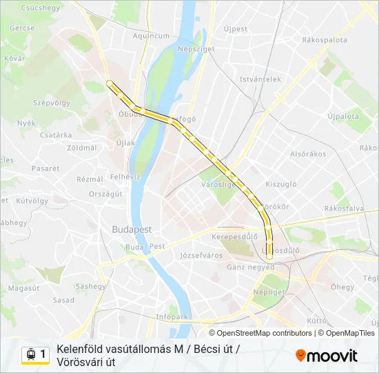 1 Light Rail Line Map