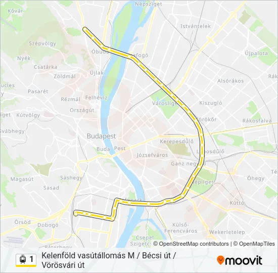1 Light Rail Line Map