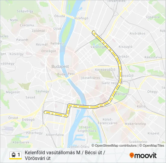 1 Light Rail Line Map