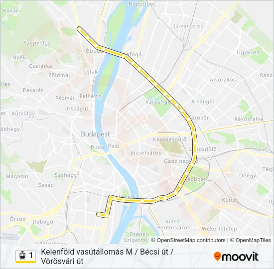 1 Light Rail Line Map