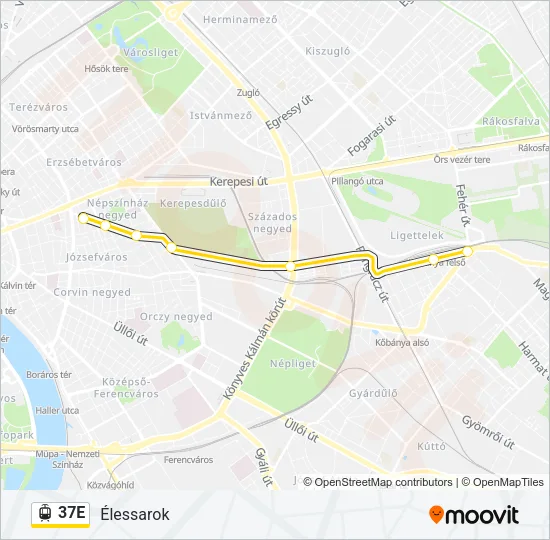 37E Light Rail Line Map