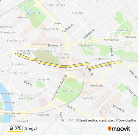 37E Light Rail Line Map