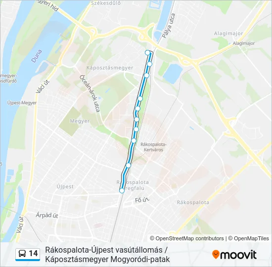 14 Bus Line Map