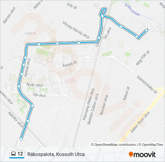 12 Bus Line Map