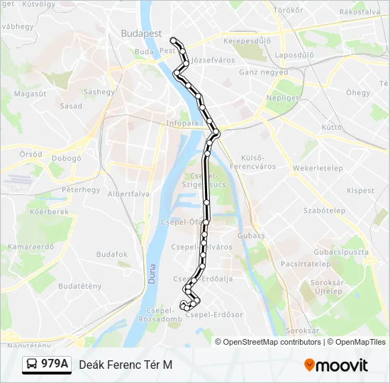 979A Bus Line Map