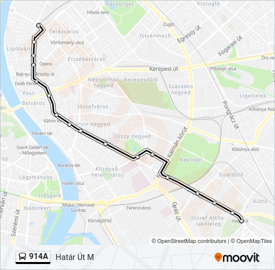 914A bus Line Map