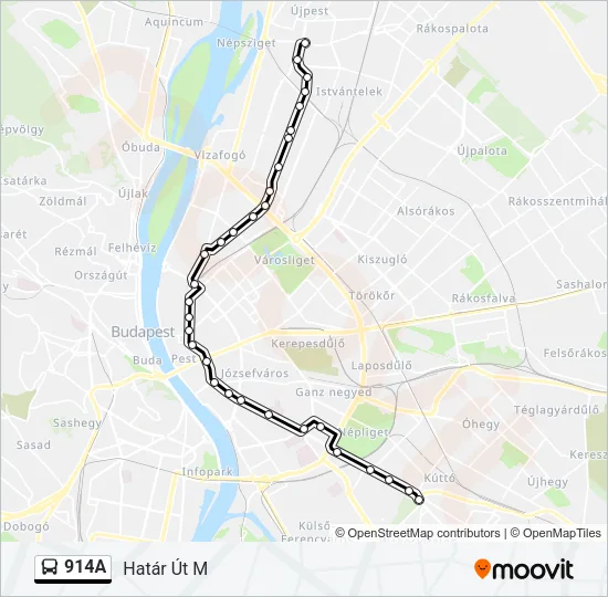 914A Bus Line Map