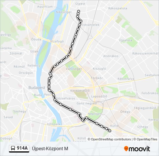 914A bus Line Map