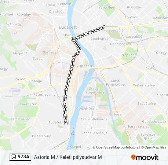 973A Bus Line Map