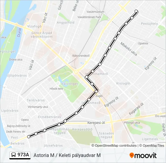 973A Bus Line Map