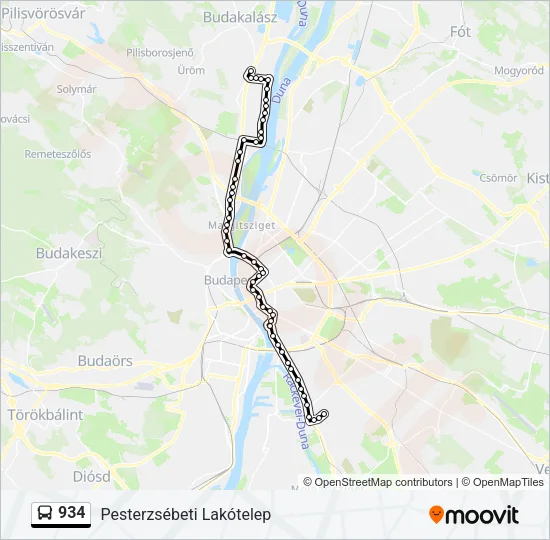 934 Bus Line Map