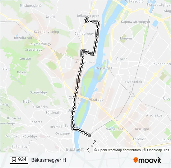 934 Bus Line Map