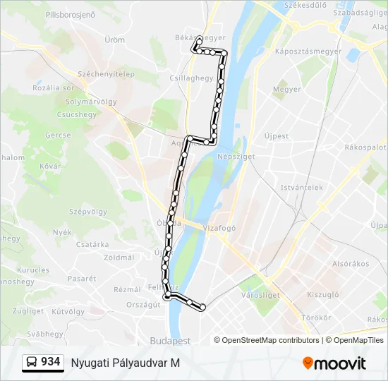 934 Bus Line Map