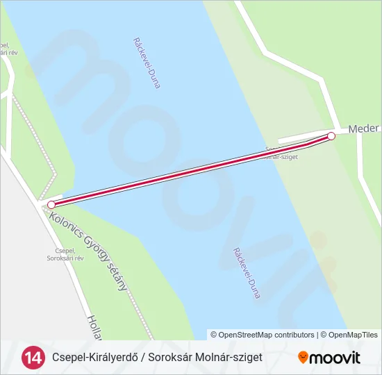 D14 Ferry Line Map
