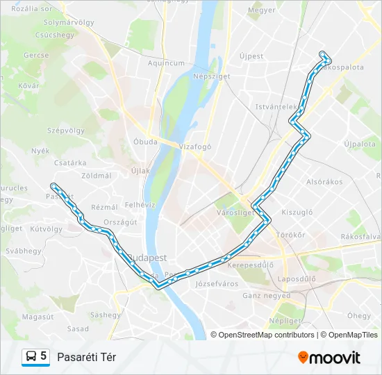5 Bus Line Map