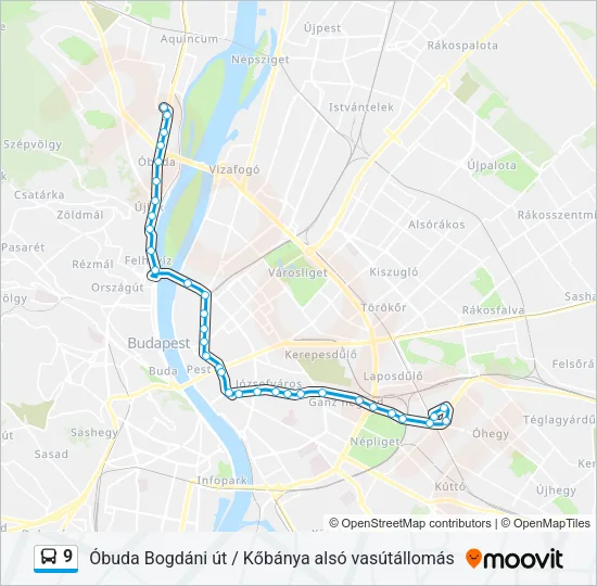 9 Bus Line Map
