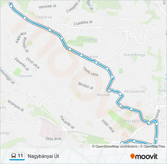 11 Bus Line Map