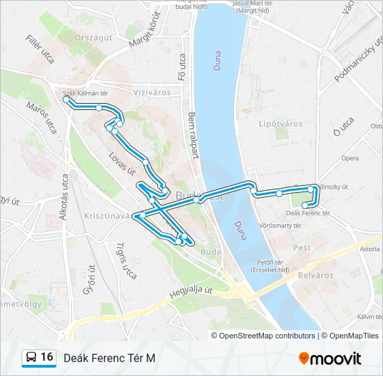 16 Bus Line Map