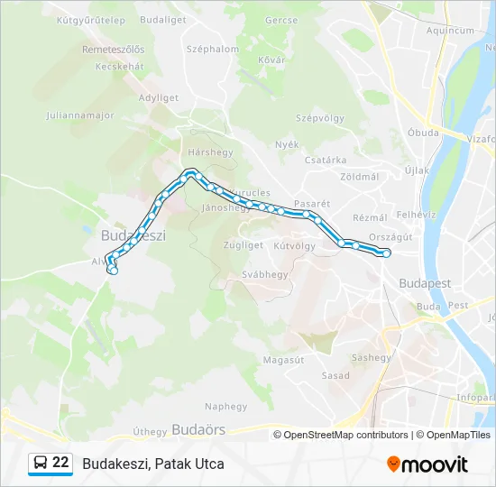 22 Bus Line Map