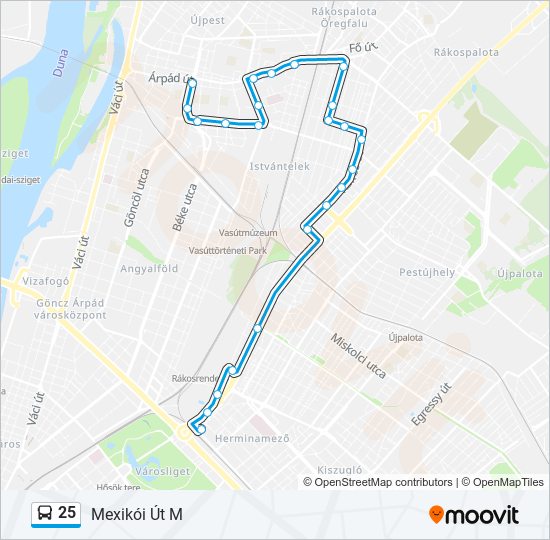 25 bus Line Map