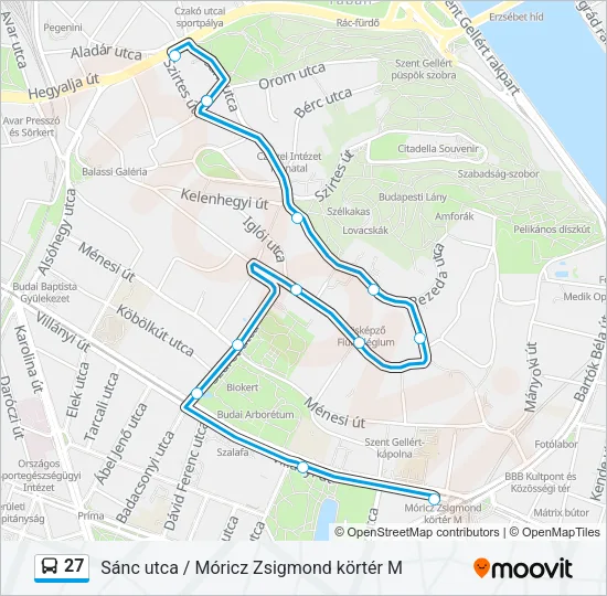 27 Bus Line Map