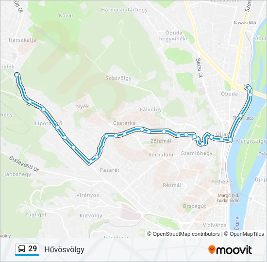29 Bus Line Map