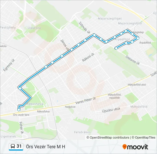 31 Bus Line Map