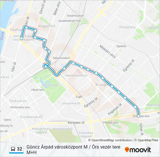 32 Bus Line Map
