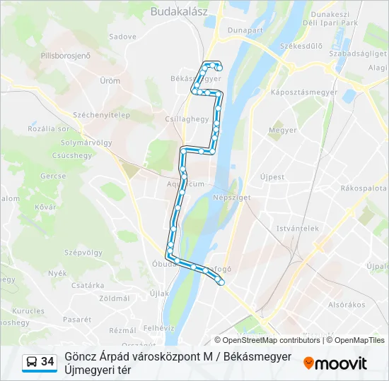 34 Bus Line Map