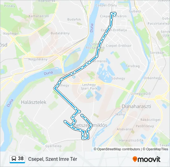 38 Bus Line Map