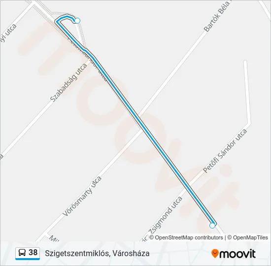 38 Bus Line Map
