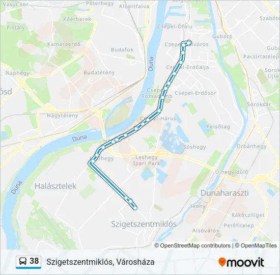 38 Bus Line Map
