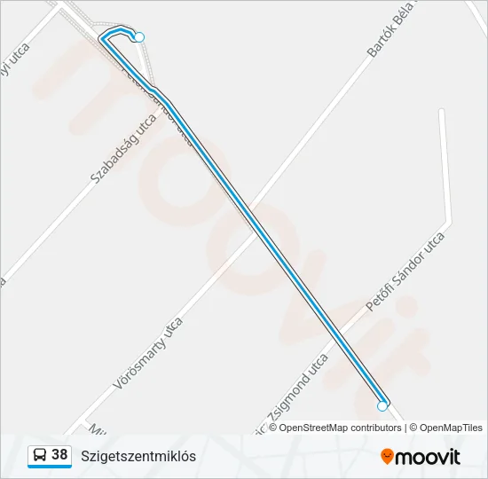 38 Bus Line Map