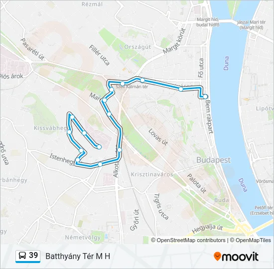39 Bus Line Map