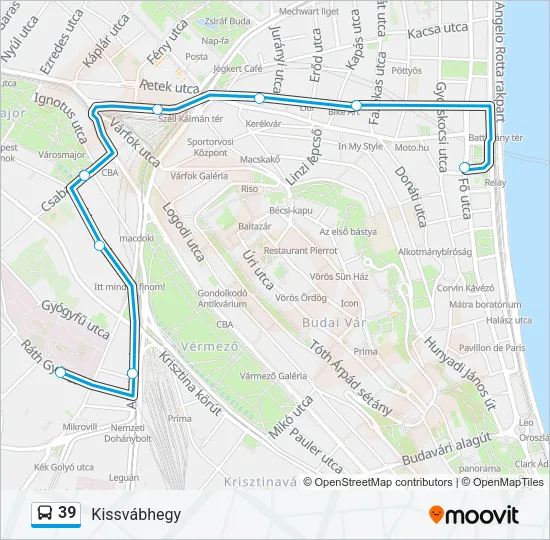 39 Bus Line Map