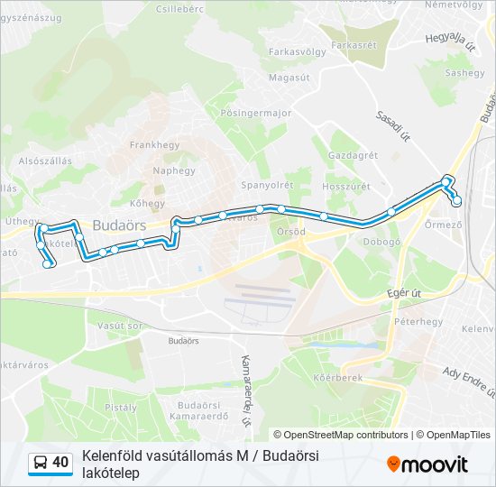 40 bus Line Map