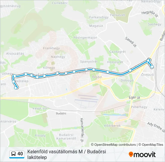 40 Bus Line Map