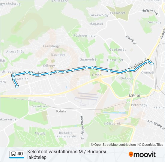 40 bus Line Map