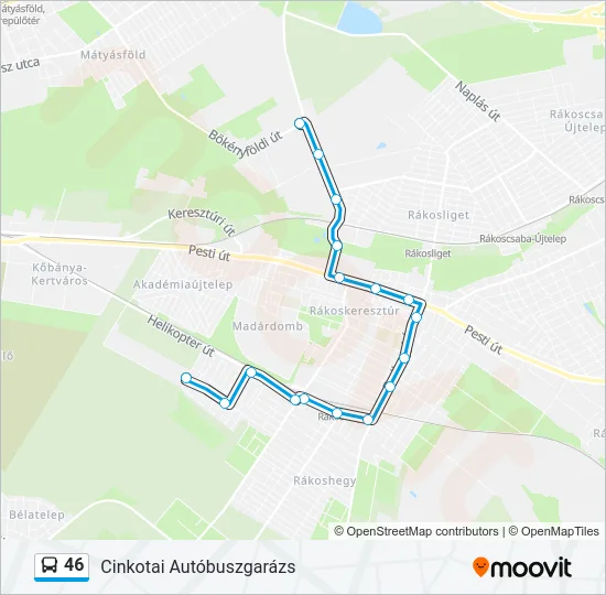 46 Bus Line Map