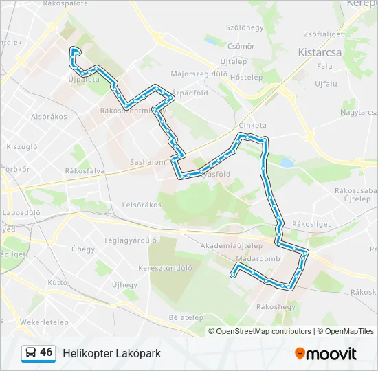 46 Bus Line Map