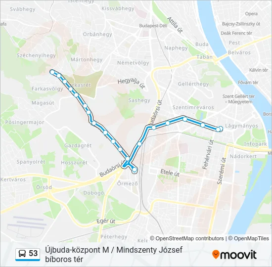 53 Bus Line Map