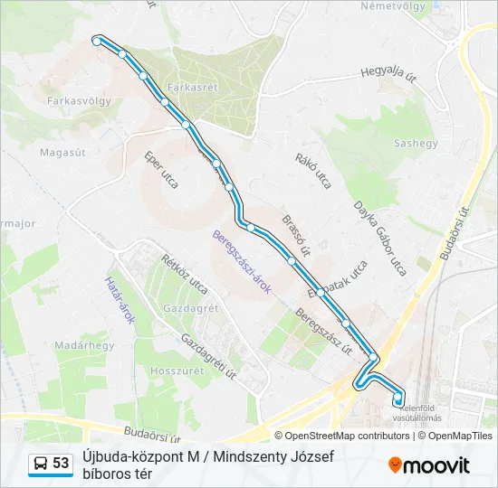 53 Bus Line Map