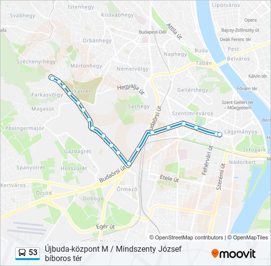 53 bus Line Map