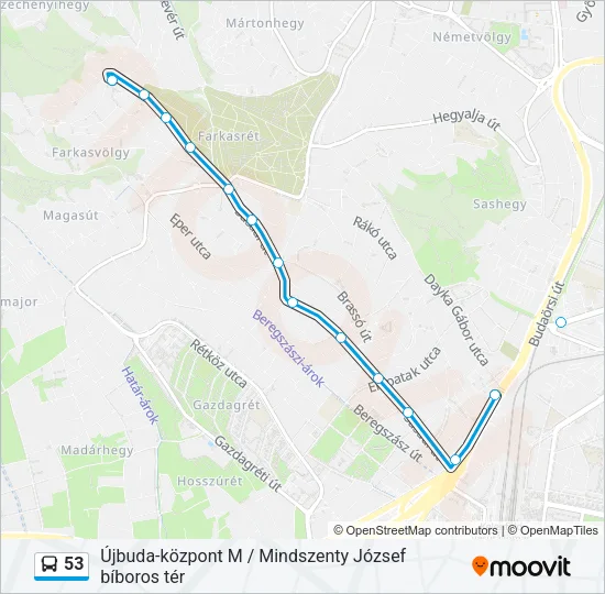 53 Bus Line Map