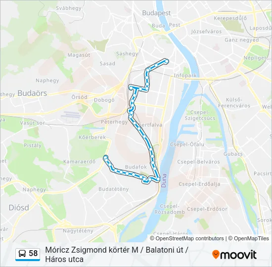 58 Bus Line Map