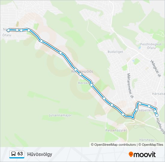 63 bus Line Map