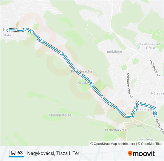 63 Bus Line Map