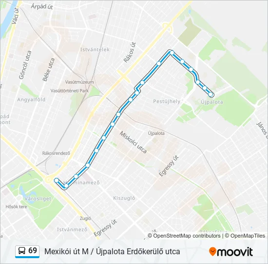 69 Bus Line Map